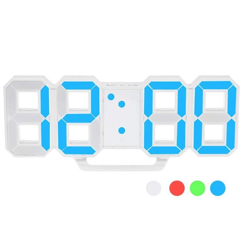 Multifunctional LED Clock Large LED Digital Wall Clock 12H / 24H Time Display with Alarm and Snooze Function Luminance Adjustabl