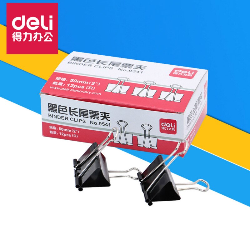 12Pcs Elliot Clip Ordner Große Schwalbenschwanz Clips 50mm Bill Clip Schwarz Datei Eisen Clip für Finanz Büro Liefert