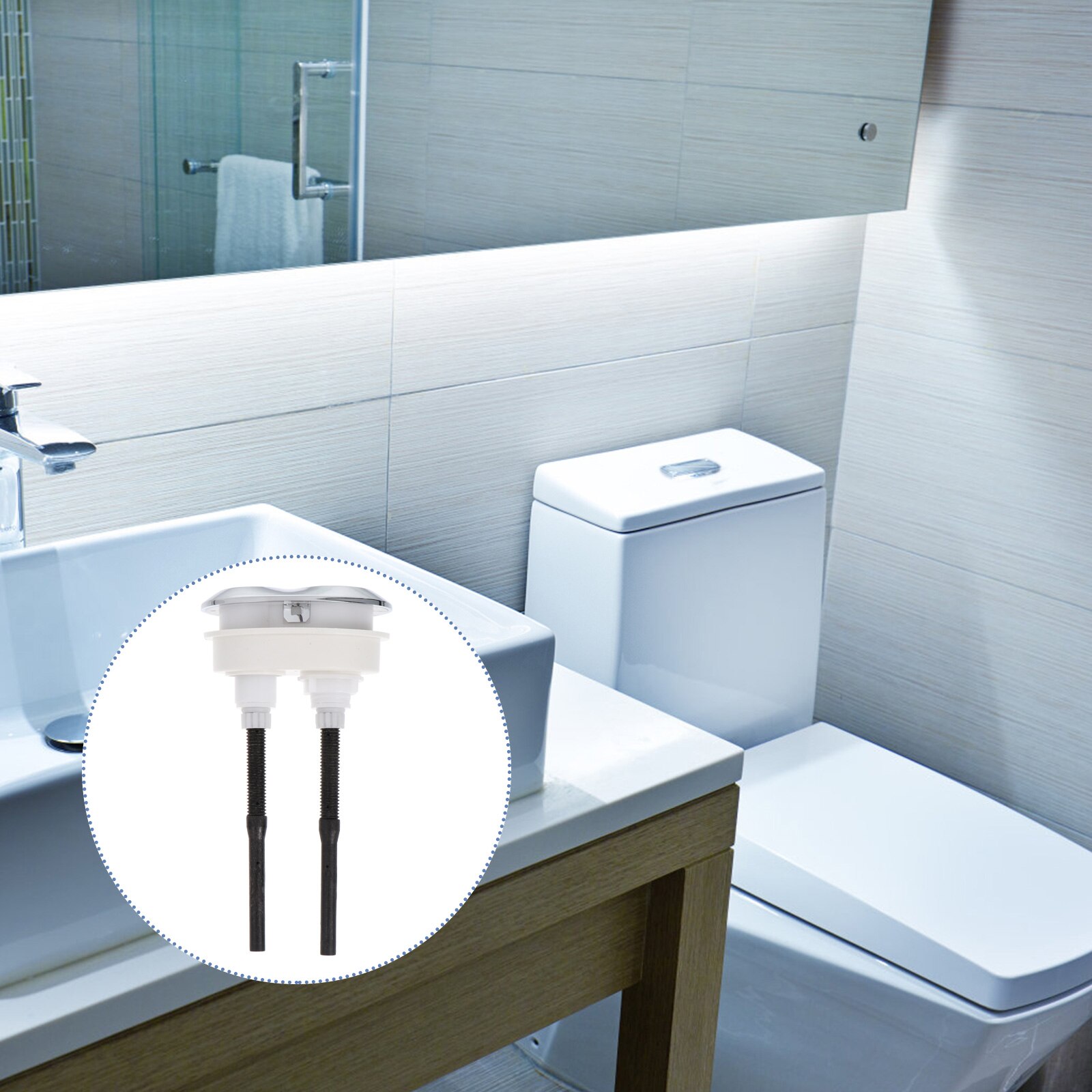 1pc Toilet Buttons Oval Toilet Flush Buttons Tank Buttons