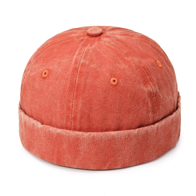 Denim Docker Cap Brimless Hat Solid Skullcap Solid Color Sailor Cap Beanie Hats Men Women Bucket Cap Adjustable Dad Hat