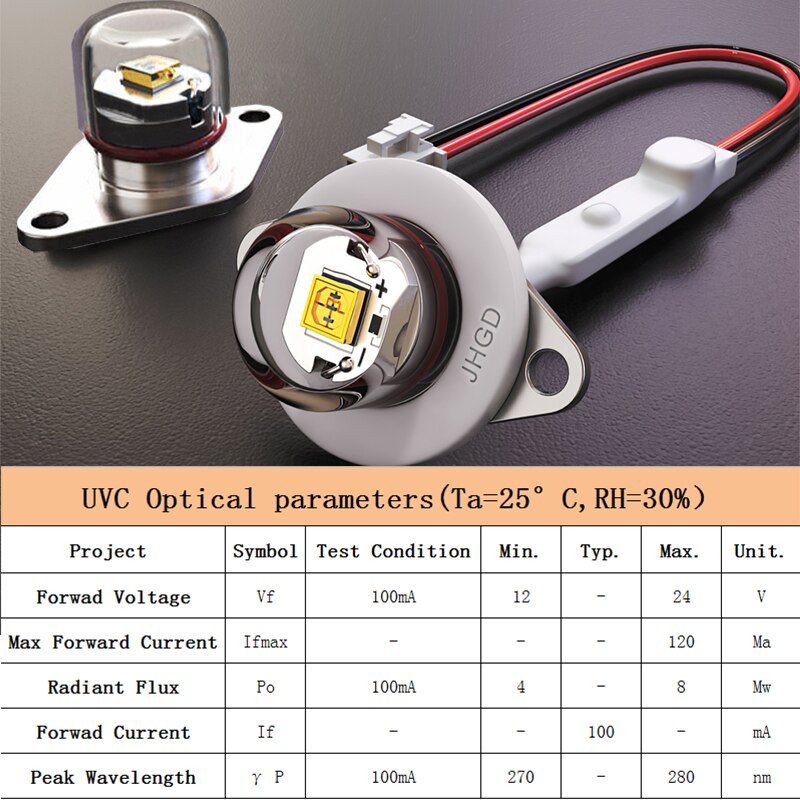 LED Uv Lampen 270nm 275nm 280nm UVC 12V 24V Sterilisation modul wasserfilter luftbefeuchter Desinfizieren Sterilisation