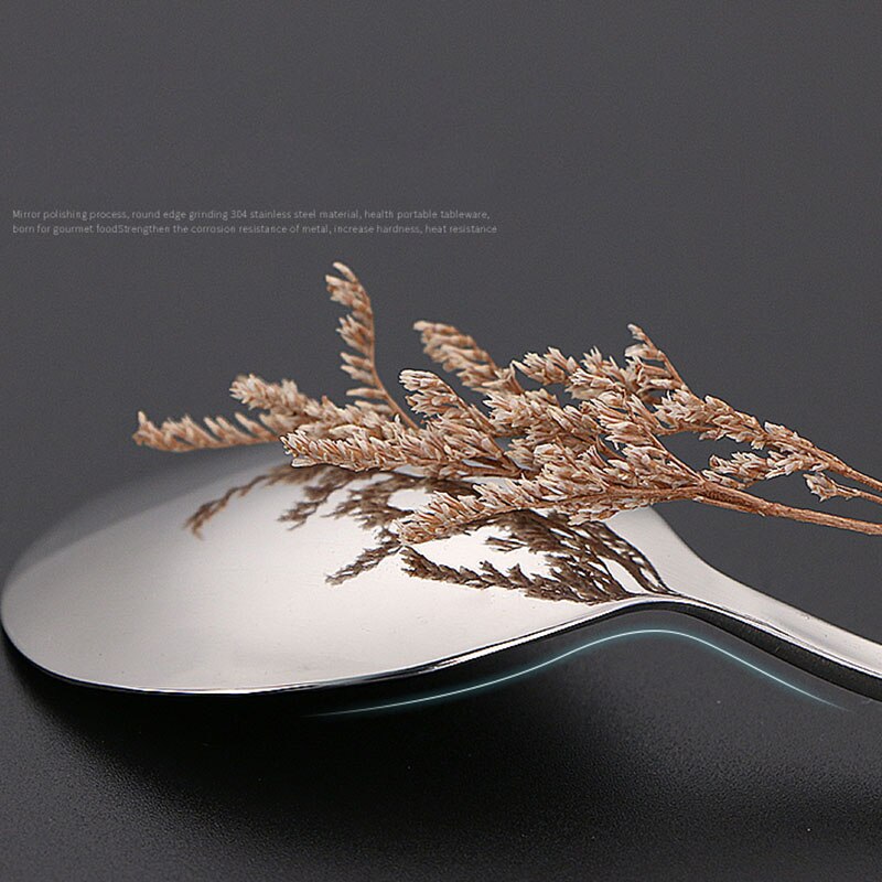 18/10 Korean Stainless Steel Food Chopsticks Spoon Set Long Handle Non-slip Chopsticks Dessert Spoons Dinnerware Set