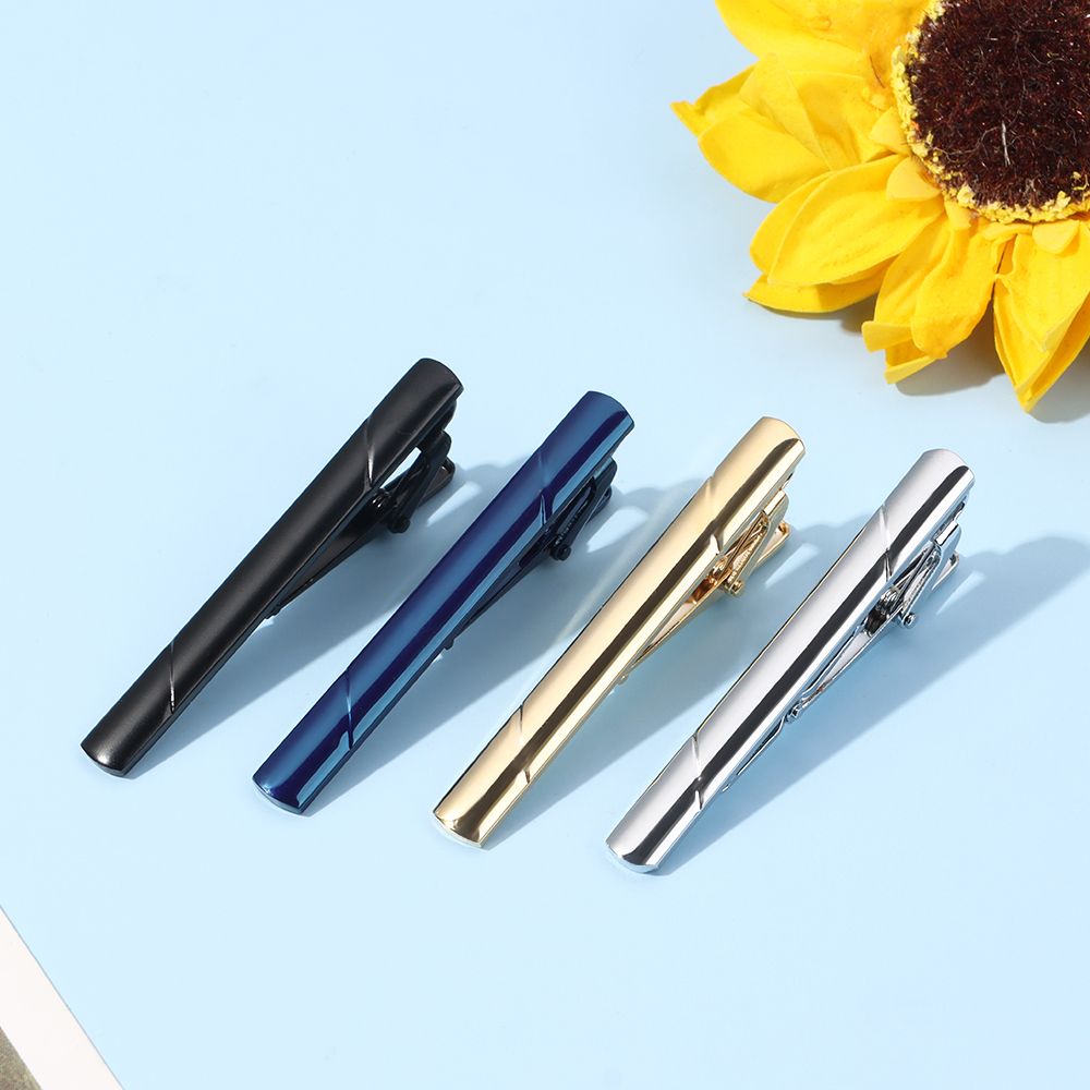 Clips de corbata de Metal para hombre, pasador de corbata de cristal para vestido, camisas, ceremonia de boda, Clip de Corbata de Metal dorado, accesorios para hombre