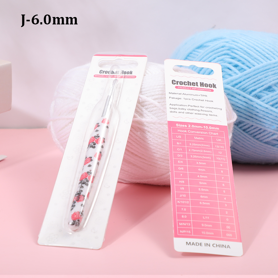 1 pièces/2.25-10.0mm Rose Crochet crochets poignée en caoutchouc aiguilles à Crochet pour débutants et tricot fil de Crochet bricolage artisanat au Crochet: plum