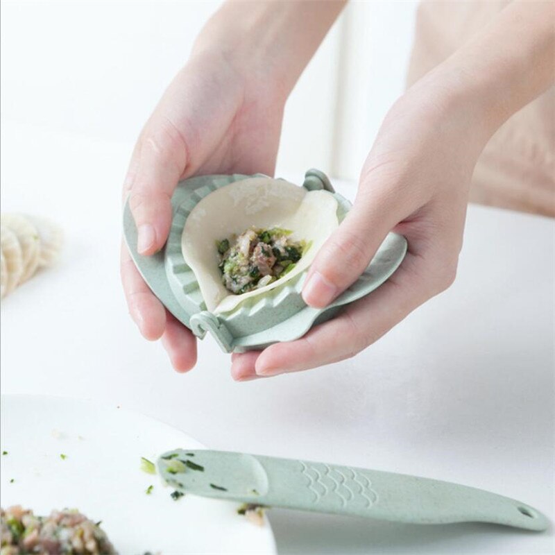 Moule à boulettes Jiaozi Pierogi, 1 ensemble, bricolage de paille de blé, outil de fabricant de boulettes, moules à boulettes, Clips de cuisson, pâtisserie, accessoires de cuisine