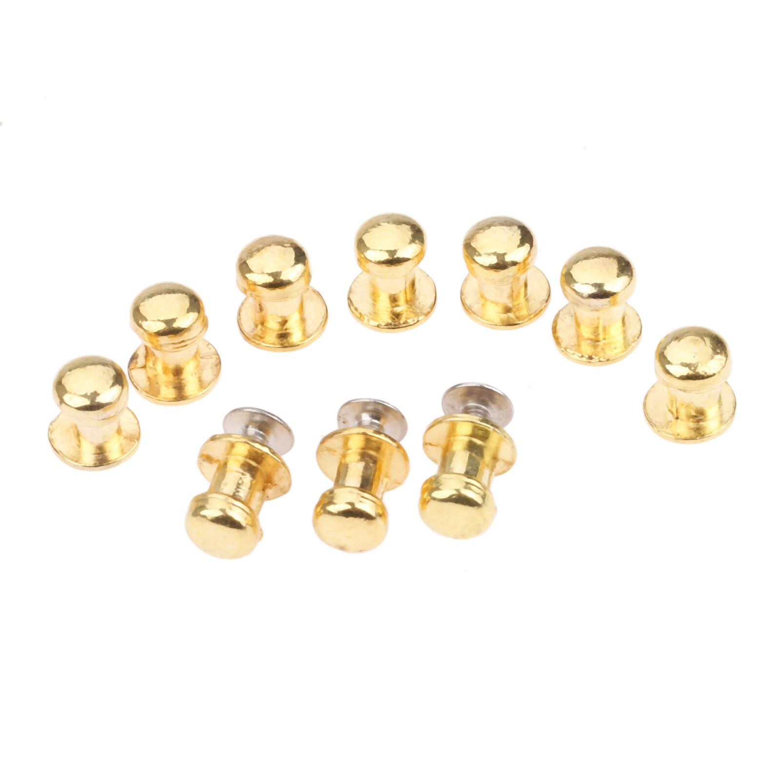 10Pcs 7*10mm Furniture Handles Jewelry Wooden Box Small Handles Drawer Cabinet Handles Pulls Knob Hardware Accessories: Gold