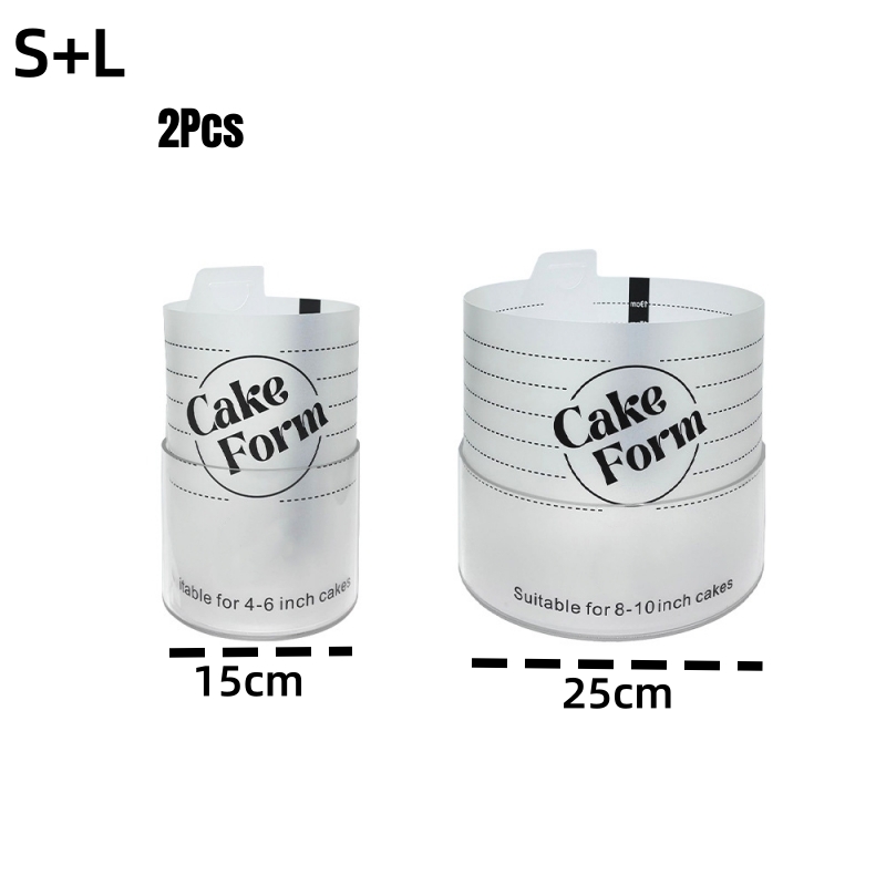 Einstellbare Runde Kuchen Ring bilden Versenkbare Fondant Werkzeuge Mousse Kuchen Ring Acryl Kreis Backen Ring Kuchen Werkzeuge: Beige