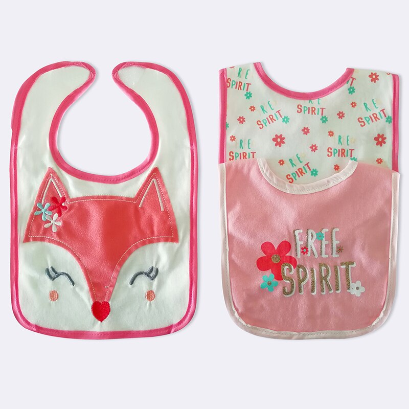 Baby Boy Girl Bib 3/5PCS Unisex Cotton Cartoon 0-12M Infant Baby Accessories Baby Babador Roupas de bebe: Baby Bib3015