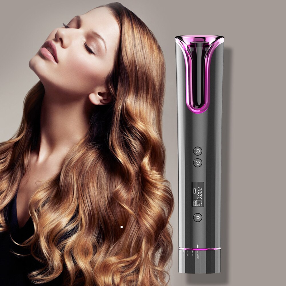 Smart Automatische Hair Curler Draadloze Krultang Keramische Krullend Wave Styling Tool Draadloze Haar Waver Wand Met Clip + Kam