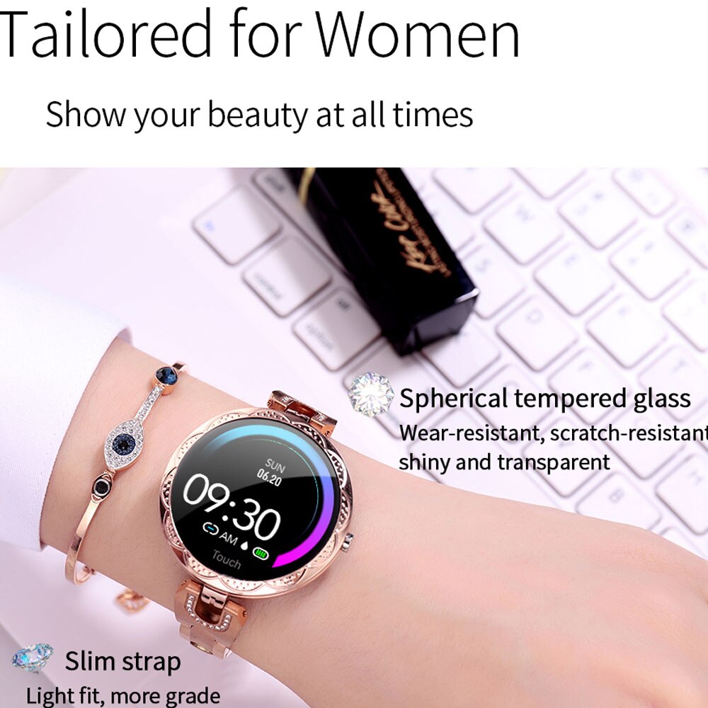 Kvinders smart ur  ak15 luksus smart armbånd puls vandtæt fitness tracker til android ios telefoner pk  h8 kw10 w8
