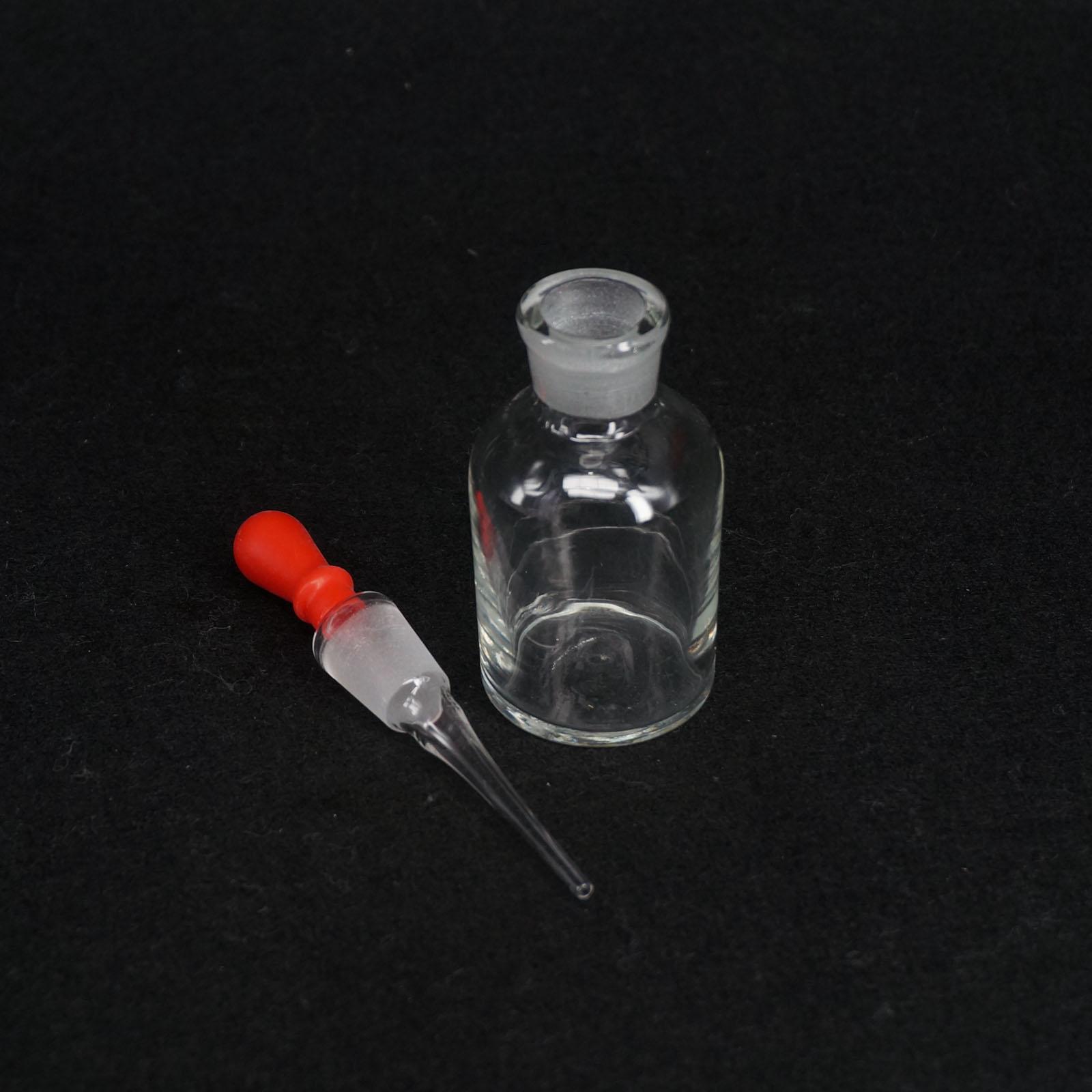 60ML Clear Glass Dropping Bottle Pipette With Ground Stopper and Dropper