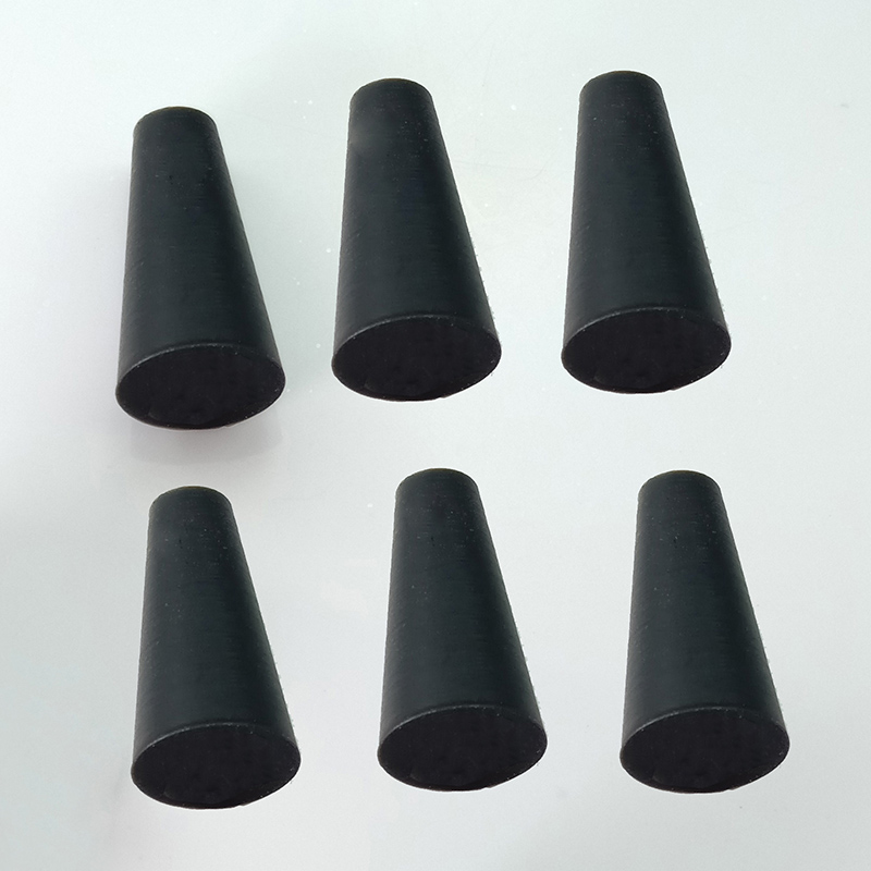Tapones Cónicos de goma de silicona negra, Tapón cónico, tapas de cierre, junta de sellado
