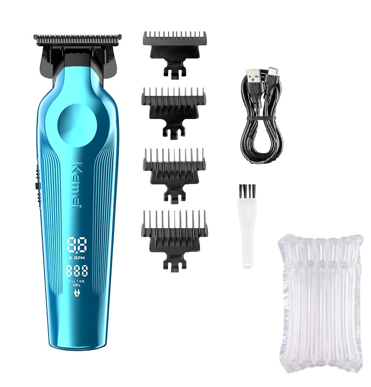 Kemei Salon wiederaufladbare Trimmer Haarschneidemaschine hoch Geschwindigkeit Motor- Barbier Haarschneider Haarschneidemaschine KM-264: Himmel Blau