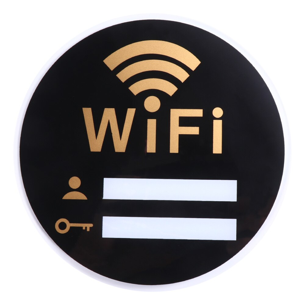 Exquisite Acrylic Wifi Sign Useful Wall Sticker Acrylic Reminder Pratical Wifi Password Acrylic Reminder (15x15cm)
