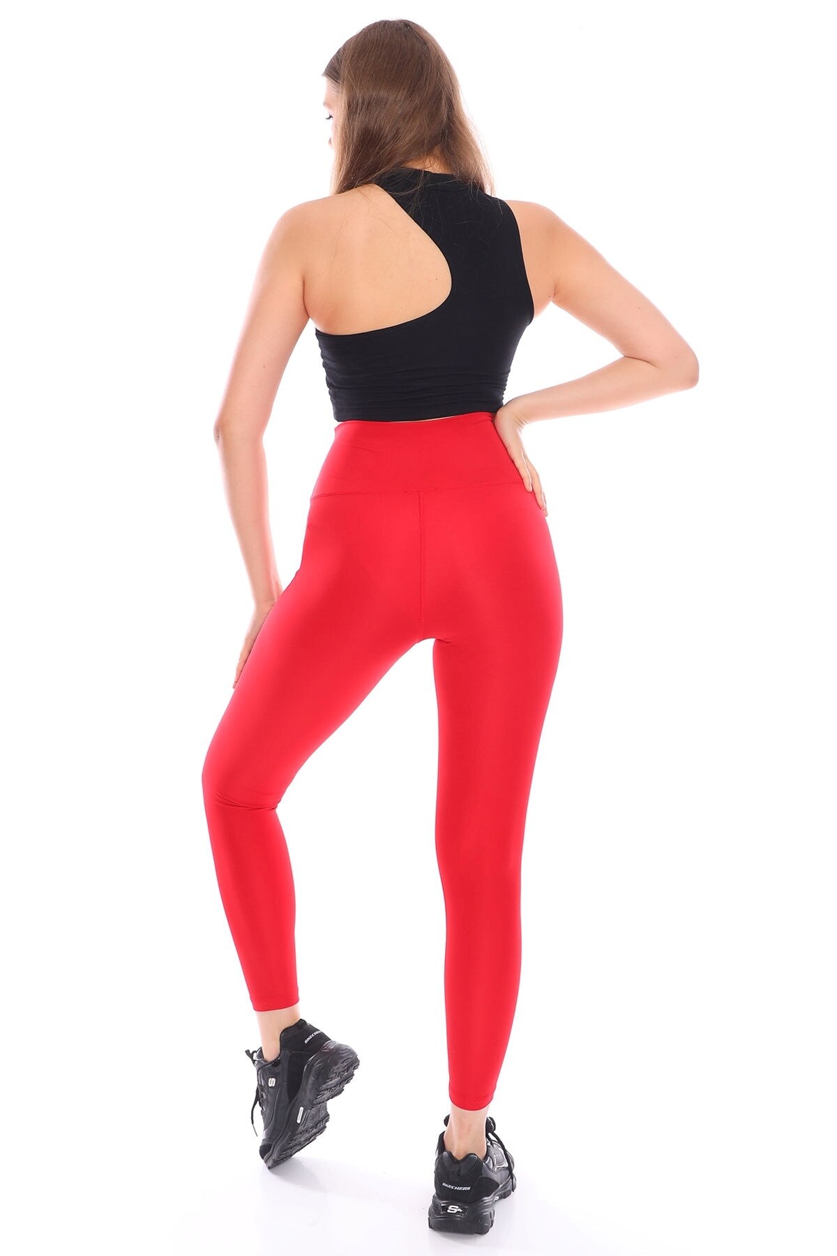 Mallas deportivas de cintura alta para mujer, mallas de discoteca brillantes