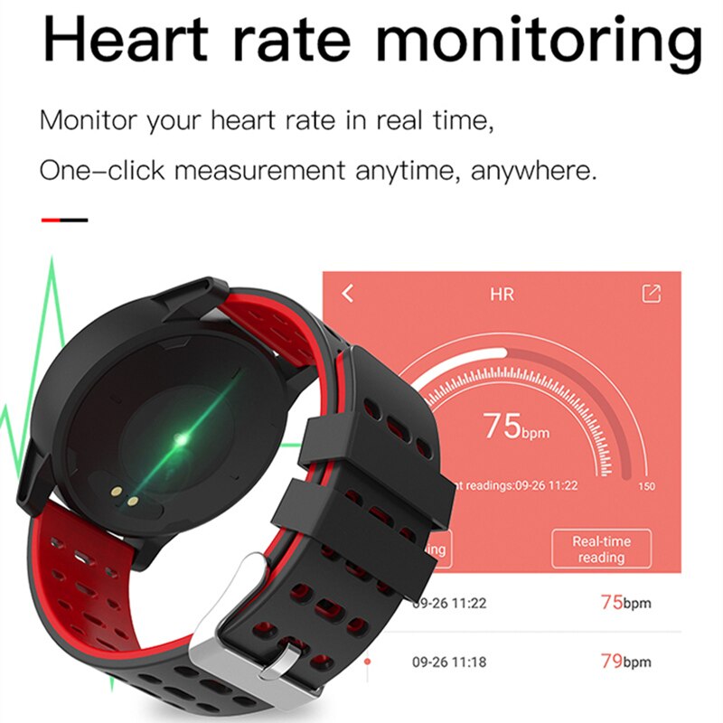 Sport Herren Digital Uhr Smart Uhr Männer Frauen Schrittzähler Rekord Herz Rate Monitor Smart uhr für Android und ios