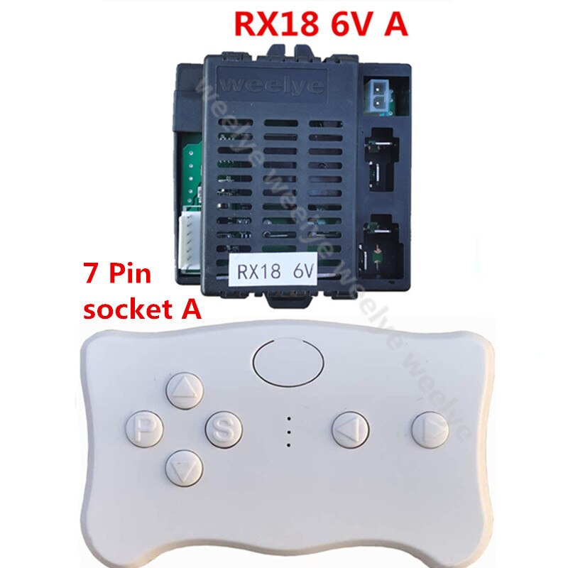 Weelye RX18 12V bambini alimentato giro su auto 2.4G telecomando e ricevitore Bluetooth per bambini parti di ricambio per auto elettriche: RX18 TX1 6V A