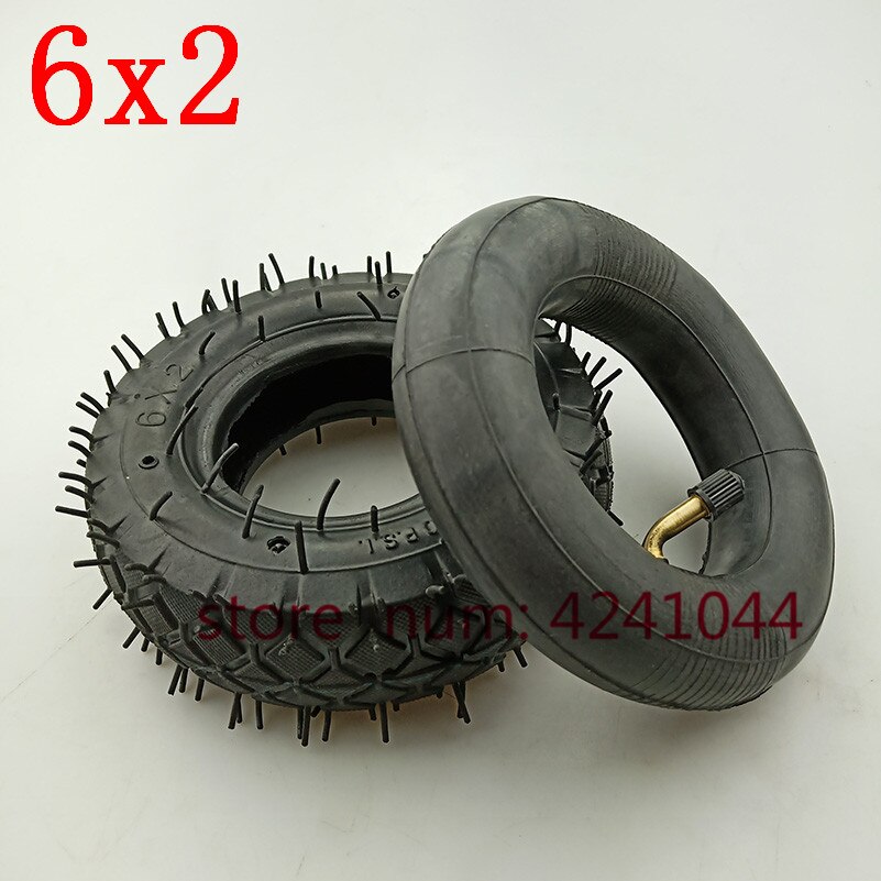 6x2 tire tyre rim 6 inch 15cm pneumatic wheel pump wheel trolley cart wheel roller caster wheel caster: INNER AND OUT TYRE