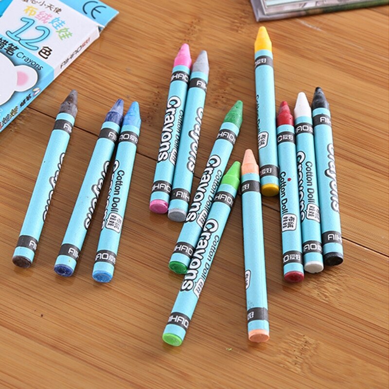 1 Set Wax Crayon Stick Kid Painting Drawing Sketching Art Tool 8/12/24 Colors