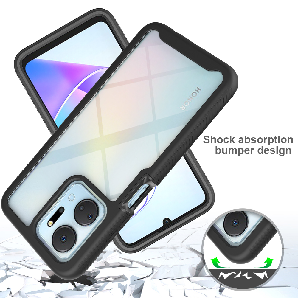 Funda de teléfono transparente a prueba de golpes, Protector de pantalla incorporado, parachoques de TPU, cubierta protectora resistente para HONOR X7A
