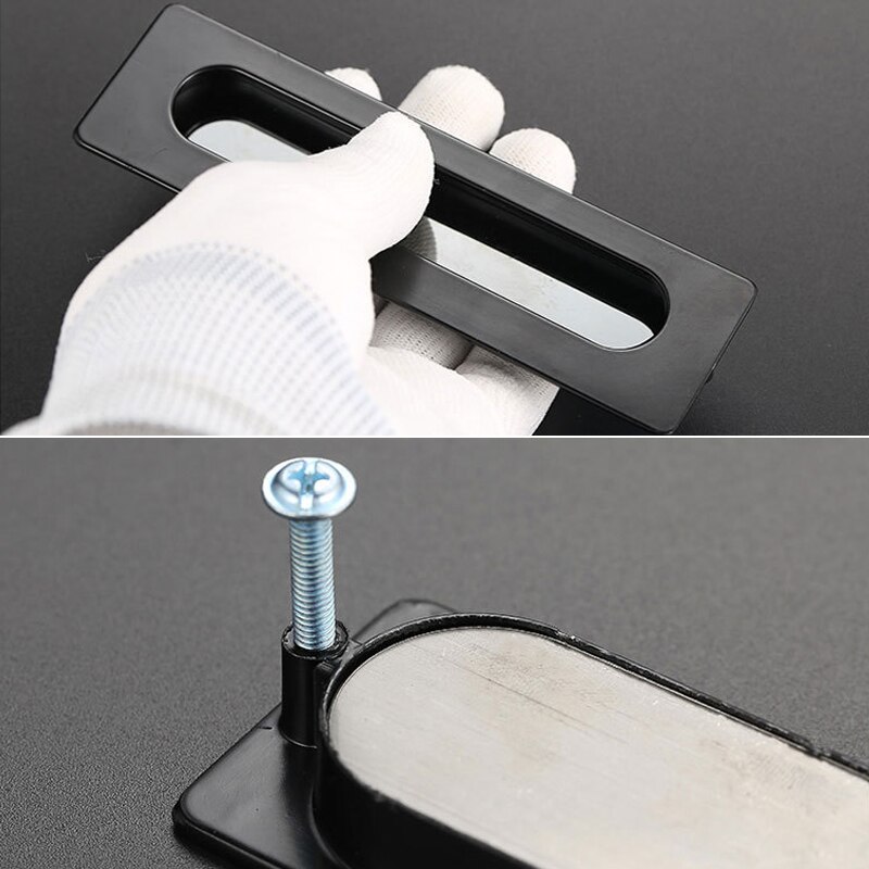 Zinc Alloy Modern Embed Knobs Kitchen Cabinet Cupboard Door Drawer Nightstand Hidden Handles Wardrobe Sliding Recessed Pulls