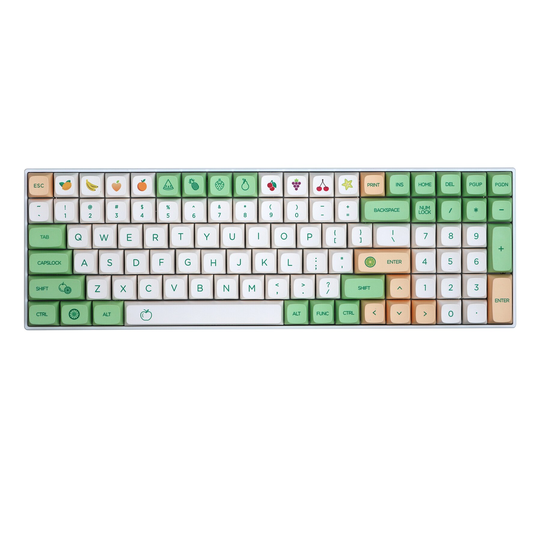 139 Keys/set PBT Dye Subbed Fruit Key Caps For MX Switch Mechanical Keyboard XDA Profile Korean Keycap For IKBC AKKO RK