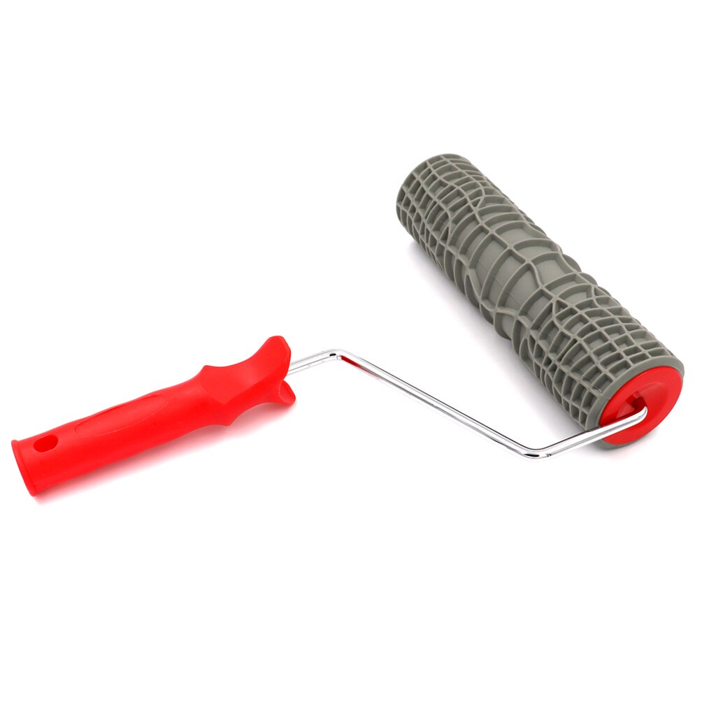 Embossed Textured Paint Roller with Handle DIY Knurling Home Wall Painting Tools