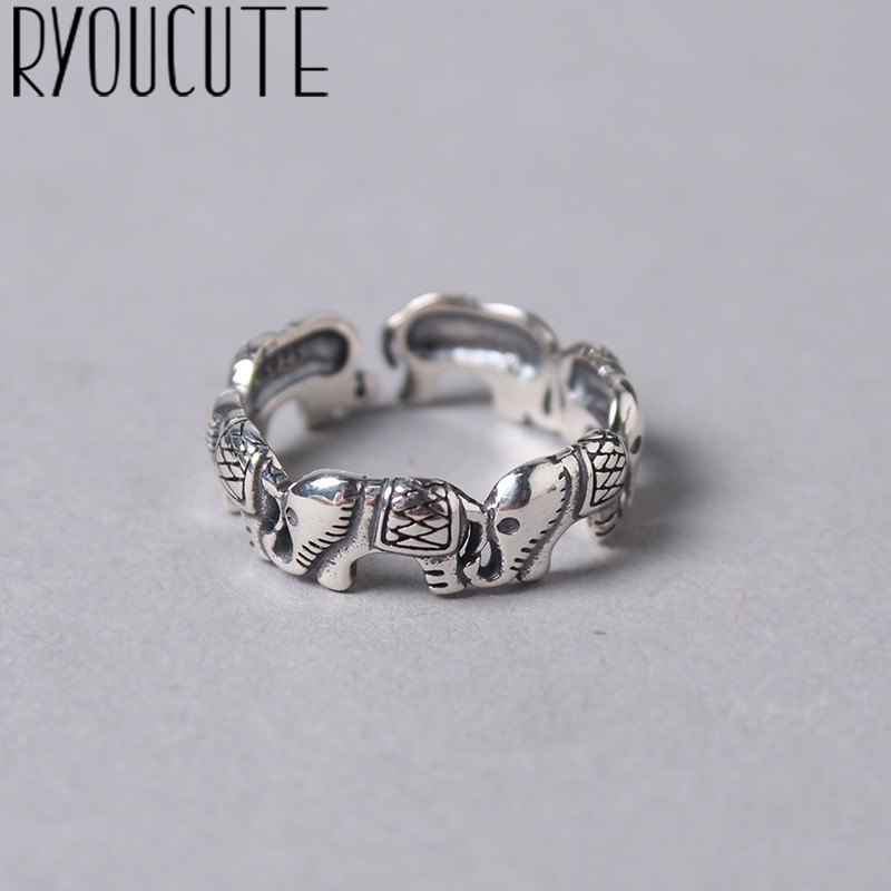 Olifant Ringen Voor Vrouwen Lady Punk Vintage Open Antieke Ringen Verklaring