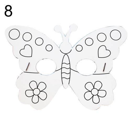 Cartoon Tier Papier Malerei Maske Graffiti DIY Kunst Handwerk Kindergarten Kinder Spielzeug Intelligenz Entwicklungs Spielzeug