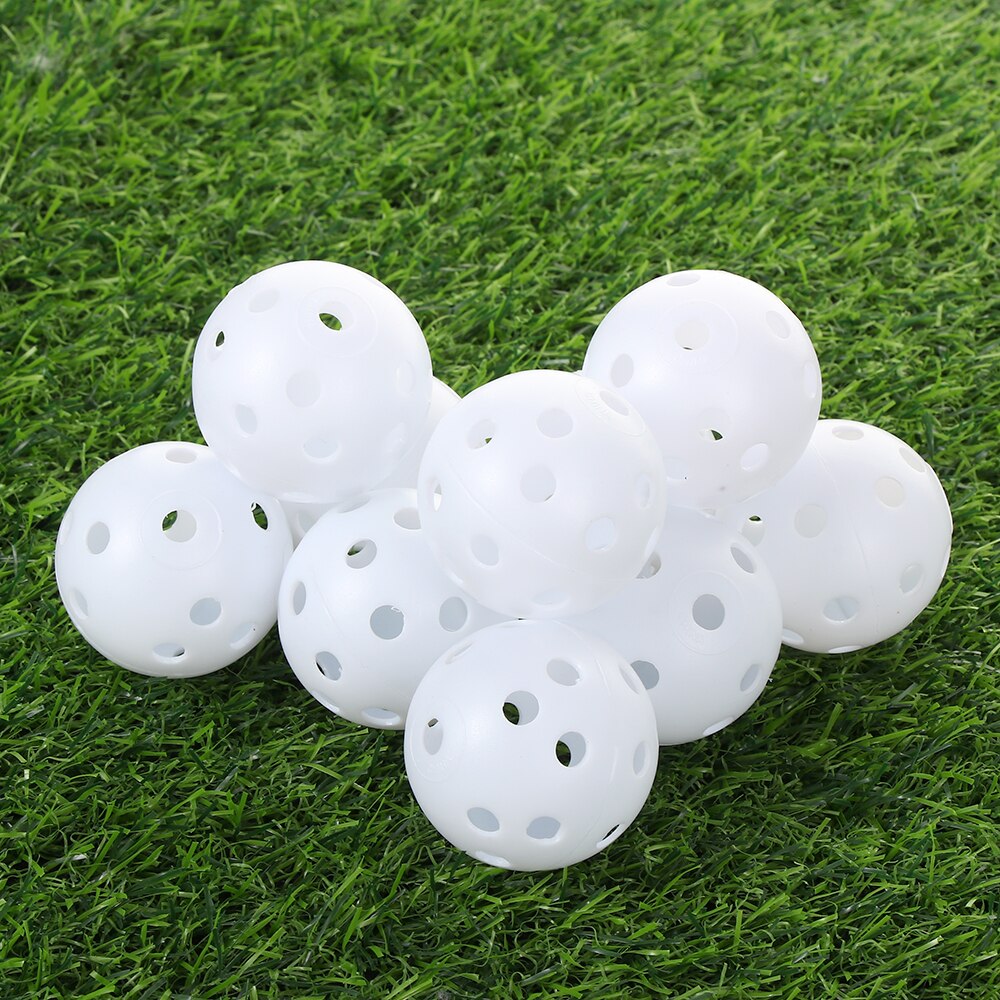 10 PCs Hollow Golf Balls Soft Practice Balls for Golf Training Indoor&Outdoor Ball Sports Tool Sports Equipment