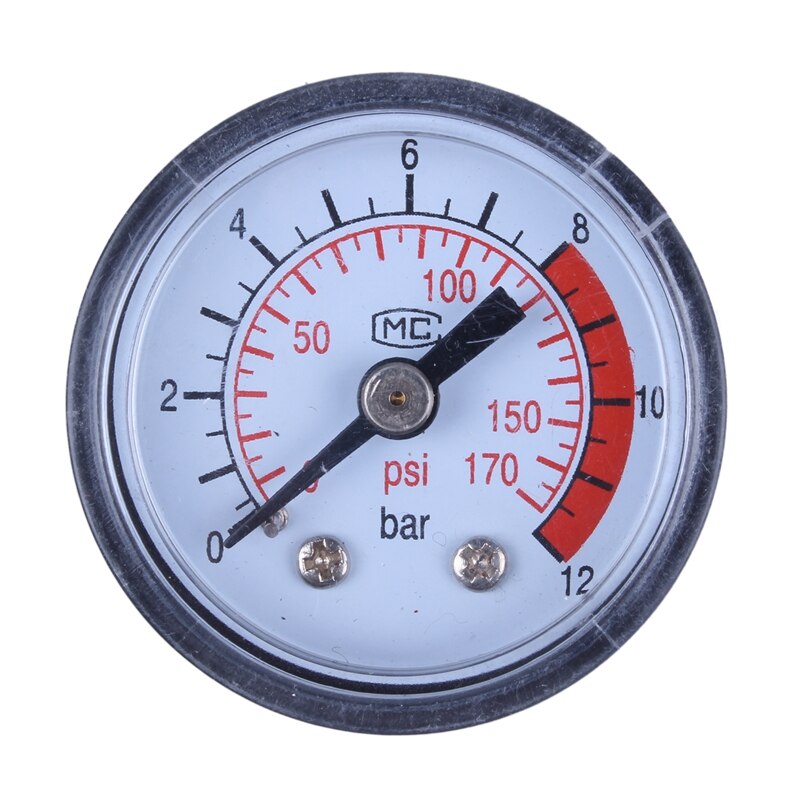 0-12 bar 0-170 psi 10mm tråde gas luftpumpe manometer kompressor manometer