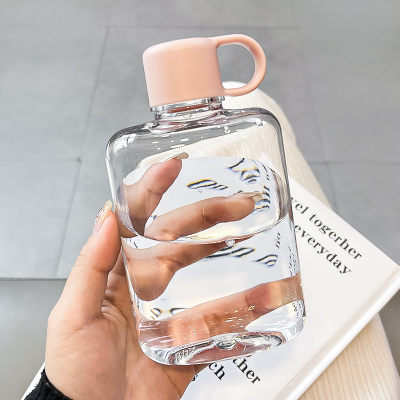 360 ml / 500 ml Tritan-materiaal Waterfles Milieuvriendelijk Duurzaam Schattig Mini Pocket Fles Lekvrije onbreekbare fles: Roze / 401-500ml