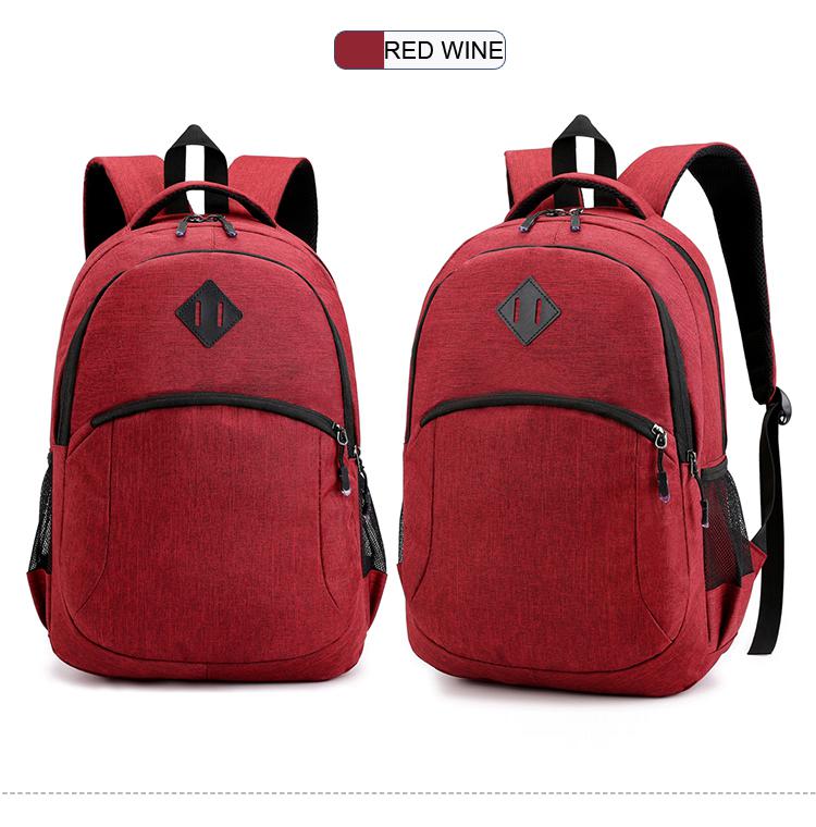 Mode Rugzak Canvas Mannen Rugzak Eenvoudige Student Schoudertassen Grote Capaciteit Tiener Schooltas Mochilas Mannelijke Student Rugzak: Red