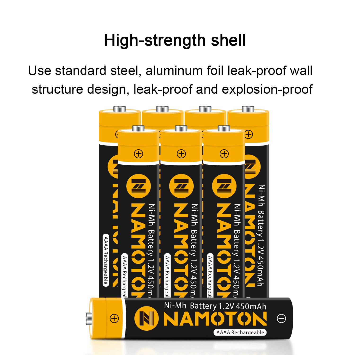 1.2V 450mAh AAAA Rechargeable Battery with AAAA Ni-MH Battery Charger for Dell Stylus, Surface Pen, Alarm Clocks, Flashlights: 8x AAAA Battery