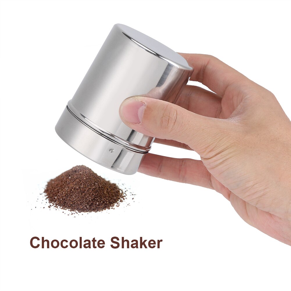 Stainless Steel Chocolate Shaker Cocoa Flour Coffee Sifter Art Stencil Molds Chocolate​ Cocoa Coffee Printing Assembly Sieve