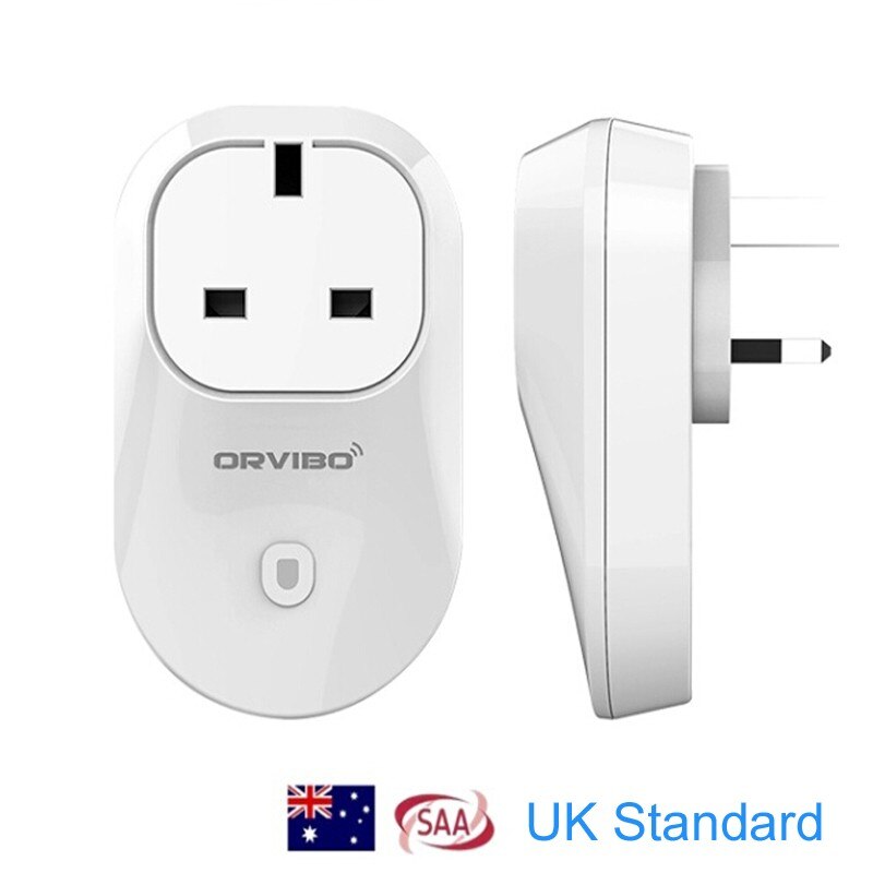 Orvibo  b25 wifi strömbrytare smart hem vägguttag wifi uttag styr hushållsapparater på av med mobilapp: 1 st uk-kontakt
