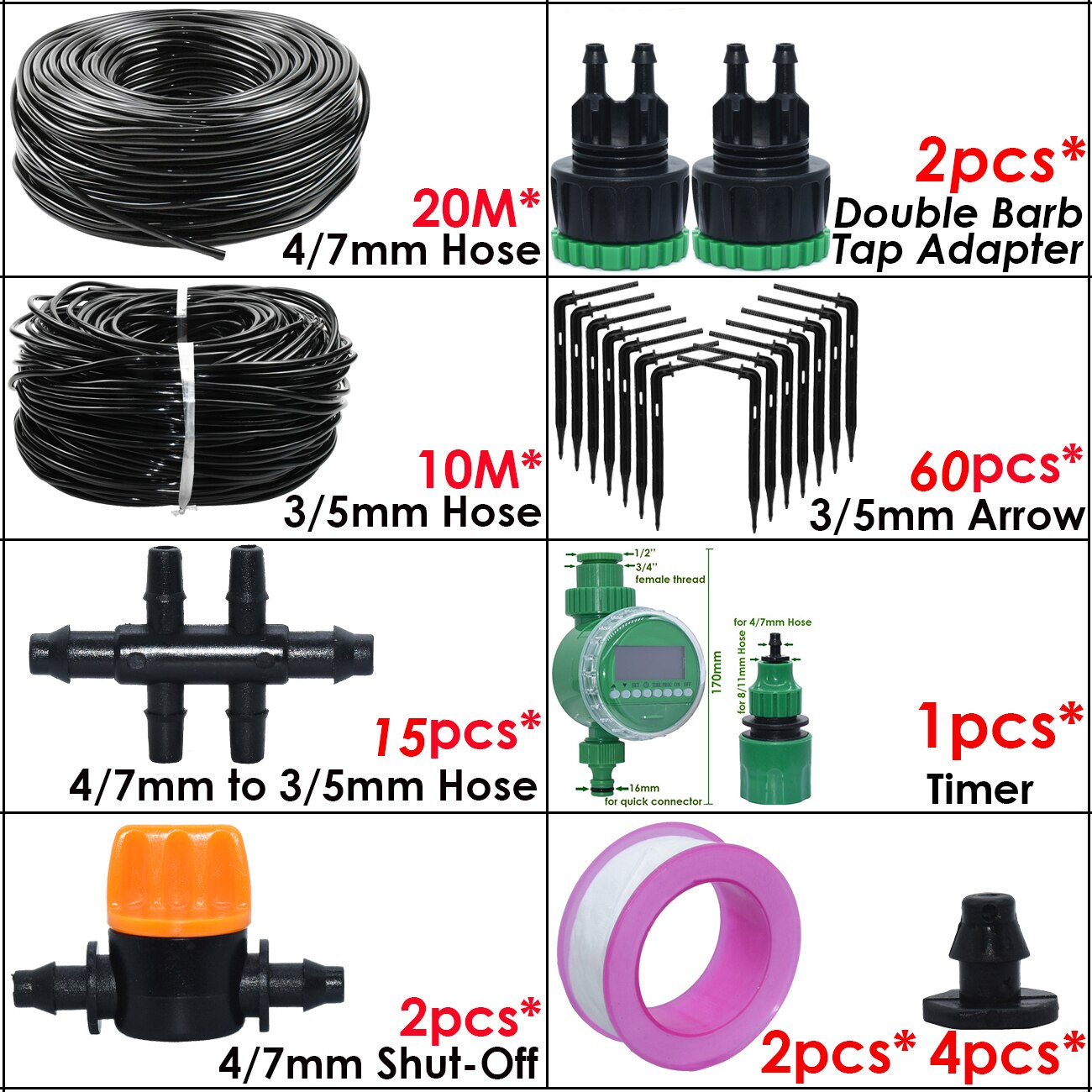 Kas Automatische Elleboog Emitter Drip Systeem 4/7 3/5Mm Slang Tuin Watering Irrigatie Kit Voor Thuis Ingemaakte plant: Marineblauw