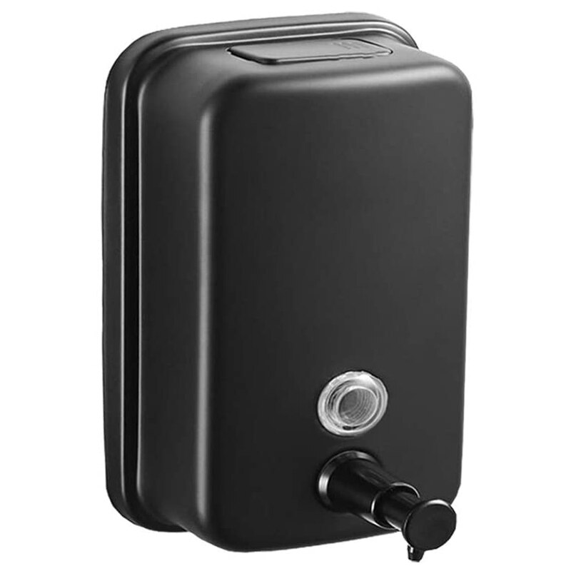 Soap Dispenser Wall Mount Black 304 Stainless Steel Soap Dispensers Leakproof Commercial Bathroom Metal Soap Pump for Kitchen Re: Default Title