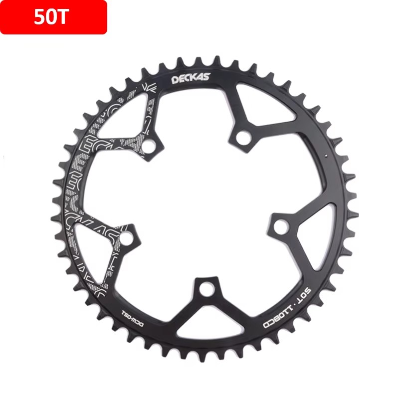 Deckas 110 bcd kettingblad fietskettingwiel voor shimano kroon rond zwart 36t 38t 40t 42t 44t 46 t 48t 50t 52t 54t fietsonderdeel