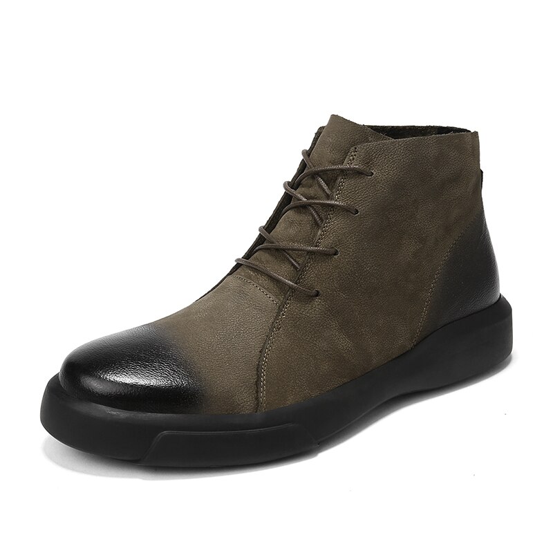 Motorlaarzen heren martin boots enkel leren laarzen heren zwarte straatschoenen botas motocross hombre