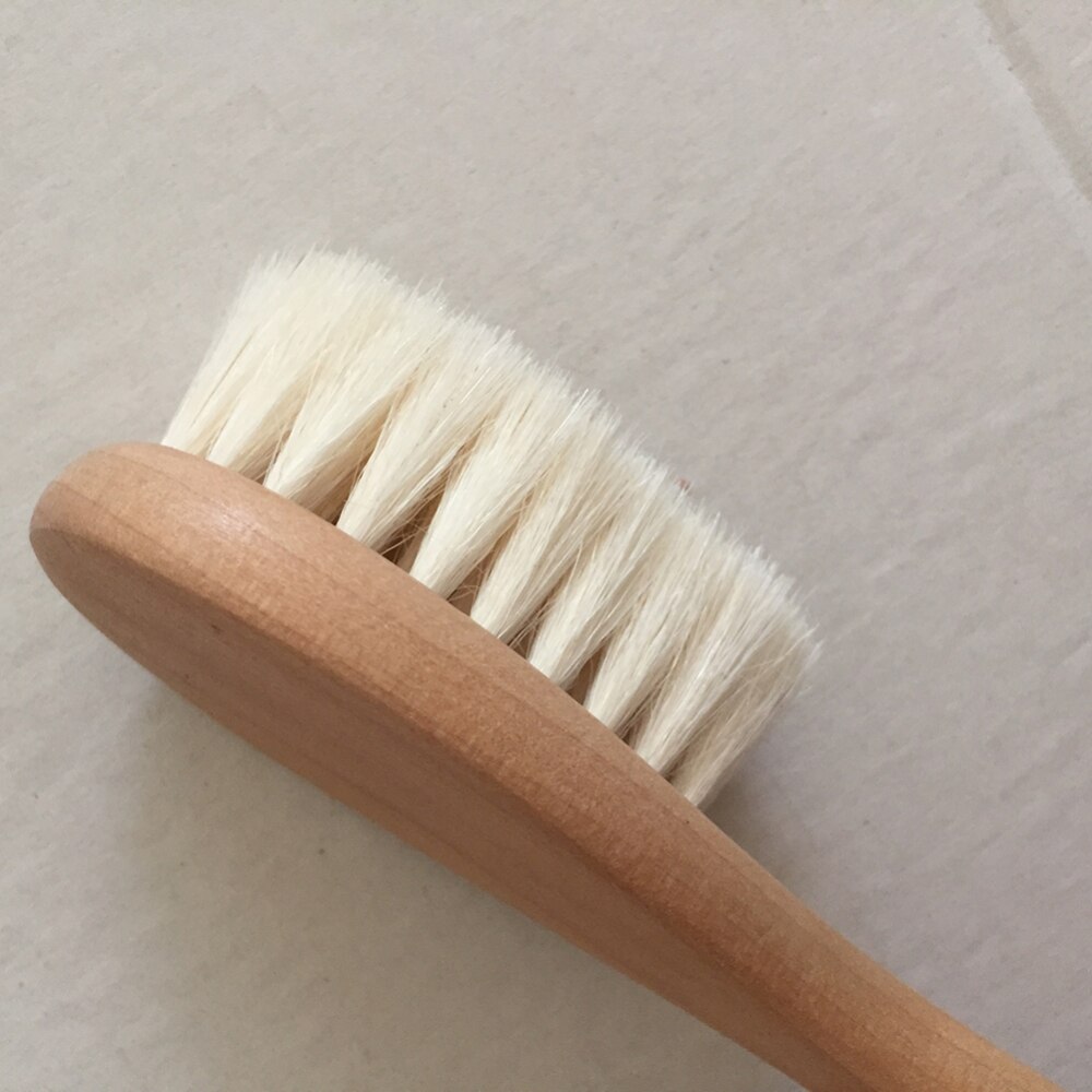 Appena nato Del bambino Naturale di Lana Del bambino Di Legno Spazzola di capelli Pettine Neonato Spazzola di Capelli infantile Testa Massaggiatore Portatile Del bambino Pettine Dei Capelli Spazzola Da Bagno pettine