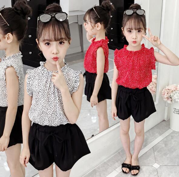 Conjuntos de ropa para niñas pequeñas, Tops sin mangas + Pantalones cortos, trajes para niños de 4, 5, 6, 7, 8, 9, 10, 11 y 12 años