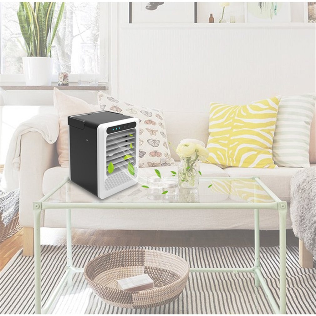 7 lys usb mini bærbart klimaanlæg luftkøler ventilator skrivebordsplads køler personligt rum luftkøler ventilator til værelse hjem 1hp
