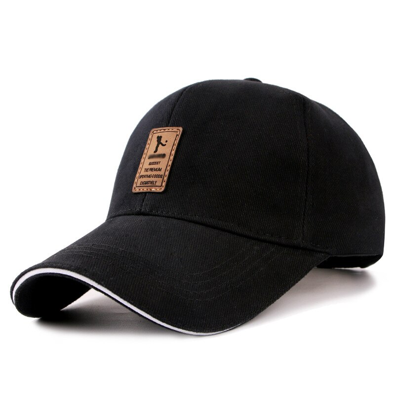 Men's Baseball Caps Street Hip Hop Snapback Cotton Hats Casual Caps for Men and Women Outdoor Sunscreen: Black