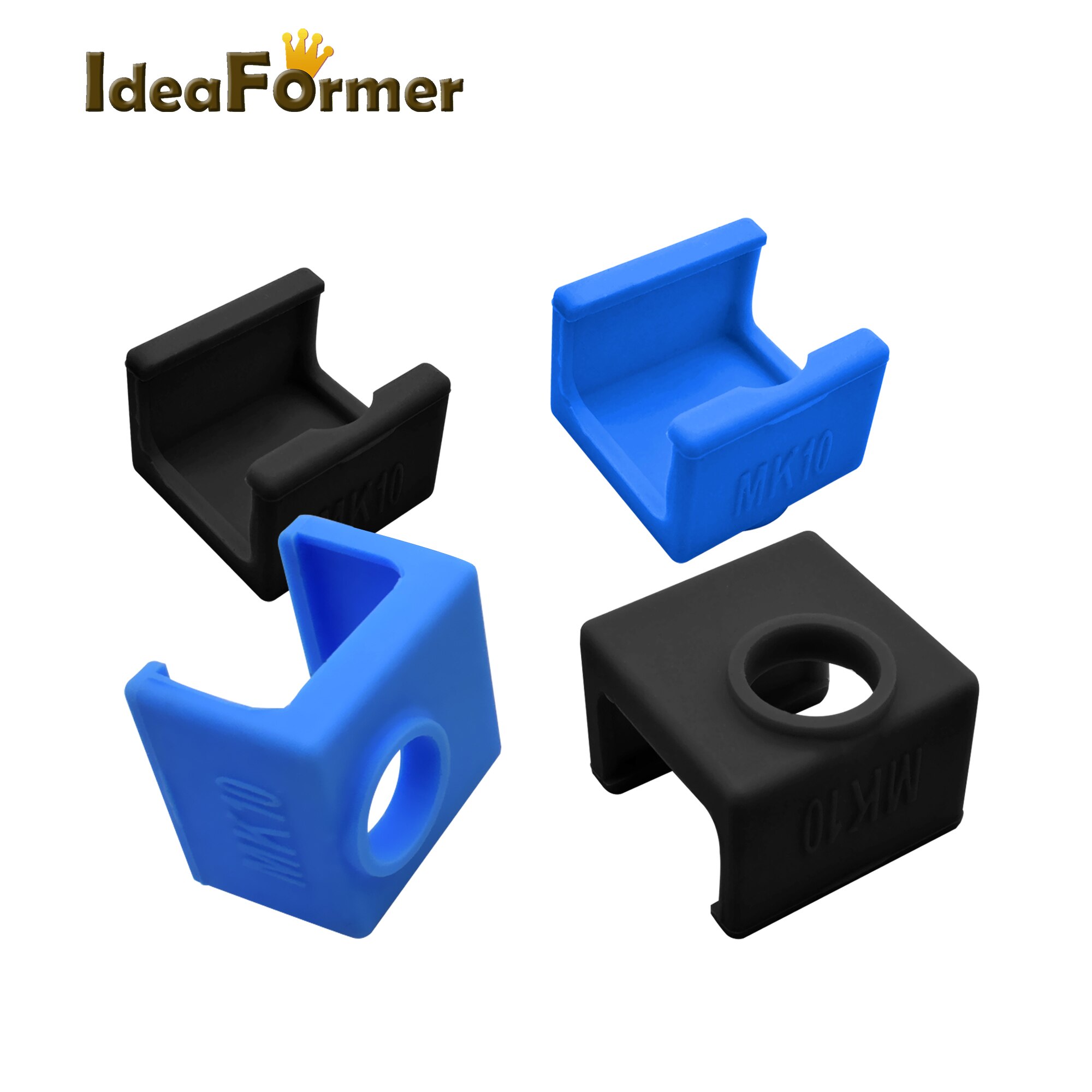 Chaussettes en Silicone pour imprimante 3D, 2/5 pièces, adaptées au bloc en aluminium MK10, Reprap j-head, extrudeuse Hotend, couverture de bloc chauffant