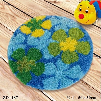 Serie de plantas punto de cruz alfombra de segmento de bordado alfombra exquisita lana gruesa bordado DIY Material hecho a mano paquete: ZD187