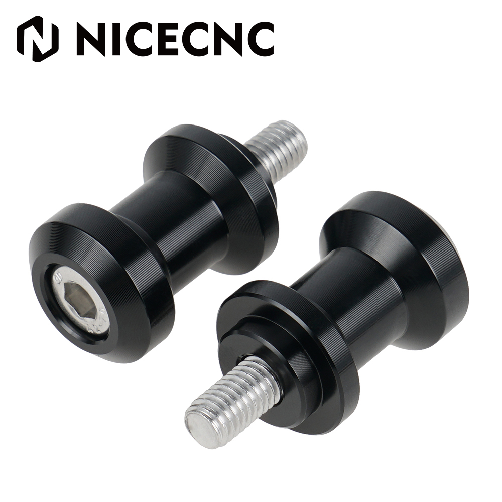 Nicecnc 8Mm Cnc Achterbrug Spoelen Sliders Swing Arm Voor Suzuki SV650 SV650S SV1000 SV1000S SFV650 TL1000S TL1000R TL1000 R/S Sv: Black