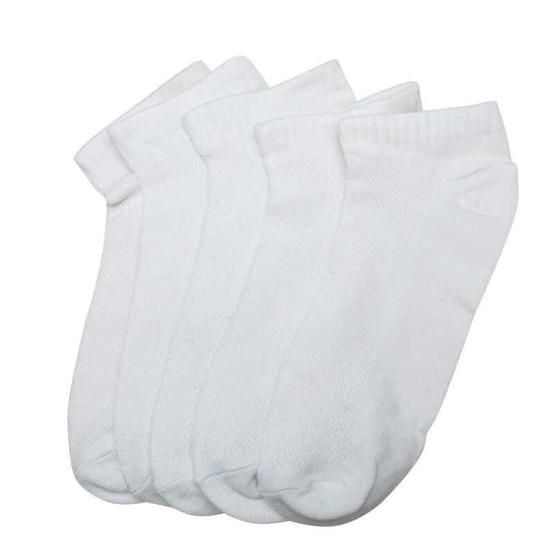 10Pcs=5Pairs Solid Mesh Men's Socks Invisible Ankle Socks Men Summer Breathable Thin Male Boat Socks