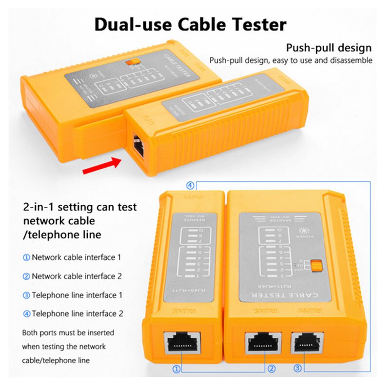 Crimping rj45 Network Repair Tool crimping pliers lan tester Portable Cable Tester 10 PCS Network Repair Tool Kit