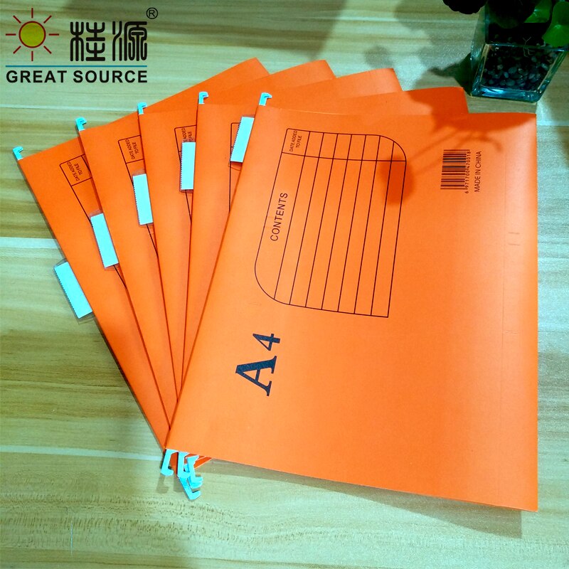 A4 Suspension Files Tabbed Foolscap Office Files 240X310mm (9.45"*12.21") (10PCS): Orange